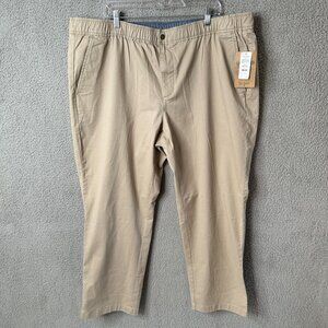 L.L. Bean Mens Lakewashed Khaki Pants XXL Stretch Casual Preppy Ivy Coastal